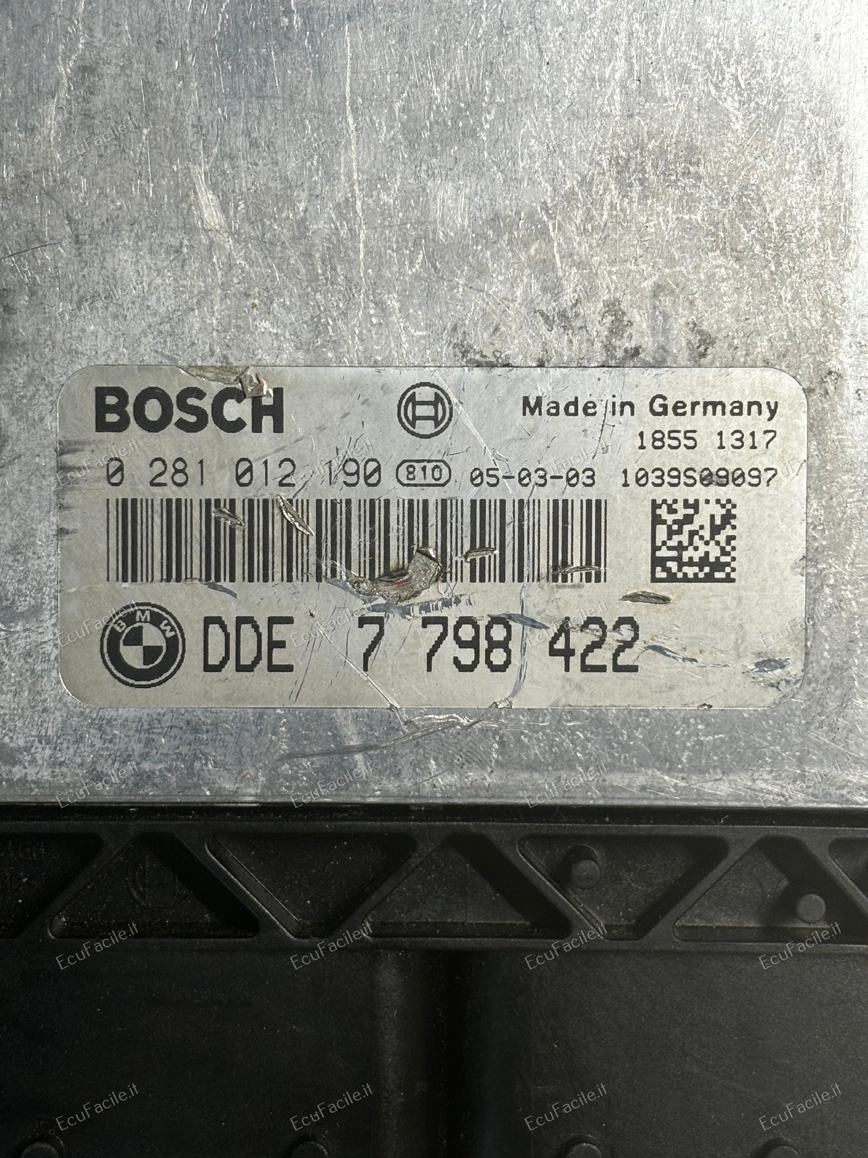 BMW 5 E60/E61 530 3.0 0281012190 DDE 7798422 1039S0909 EDC16C1