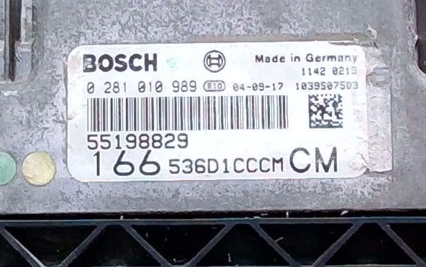 ECU ALFA ROMEO 166 2.4 JTD 0281010989 55192927 BOSCH EDC 16C8-1.12