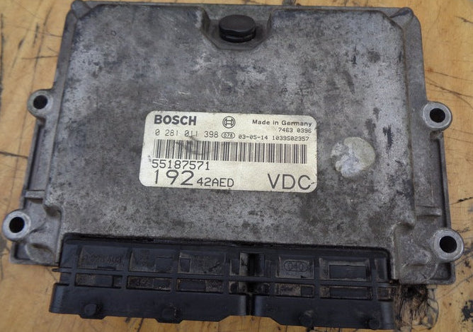 Centralina Motore Fiat Stilo 1.9 85 KW Diesel 2001- 192A1000 Bosch 0281011398 EDC15C7-2.3