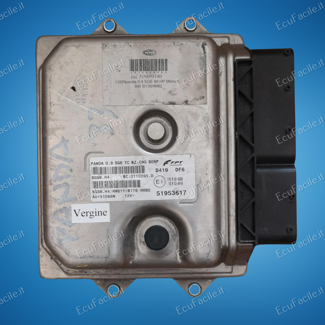 CENTRALINA MOTORE FIAT Panda 0.9  3° Serie 51953617 Benzina 8GSW.H4 hw611