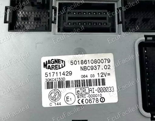 ECU BODY ALFA ROMEO 147 1.6 , 1.9 51711429 501861080079