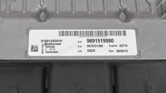 ECU JUMPER BOXER DUCATO 2.2 SID208 S180129201H 9691519980 9676721380