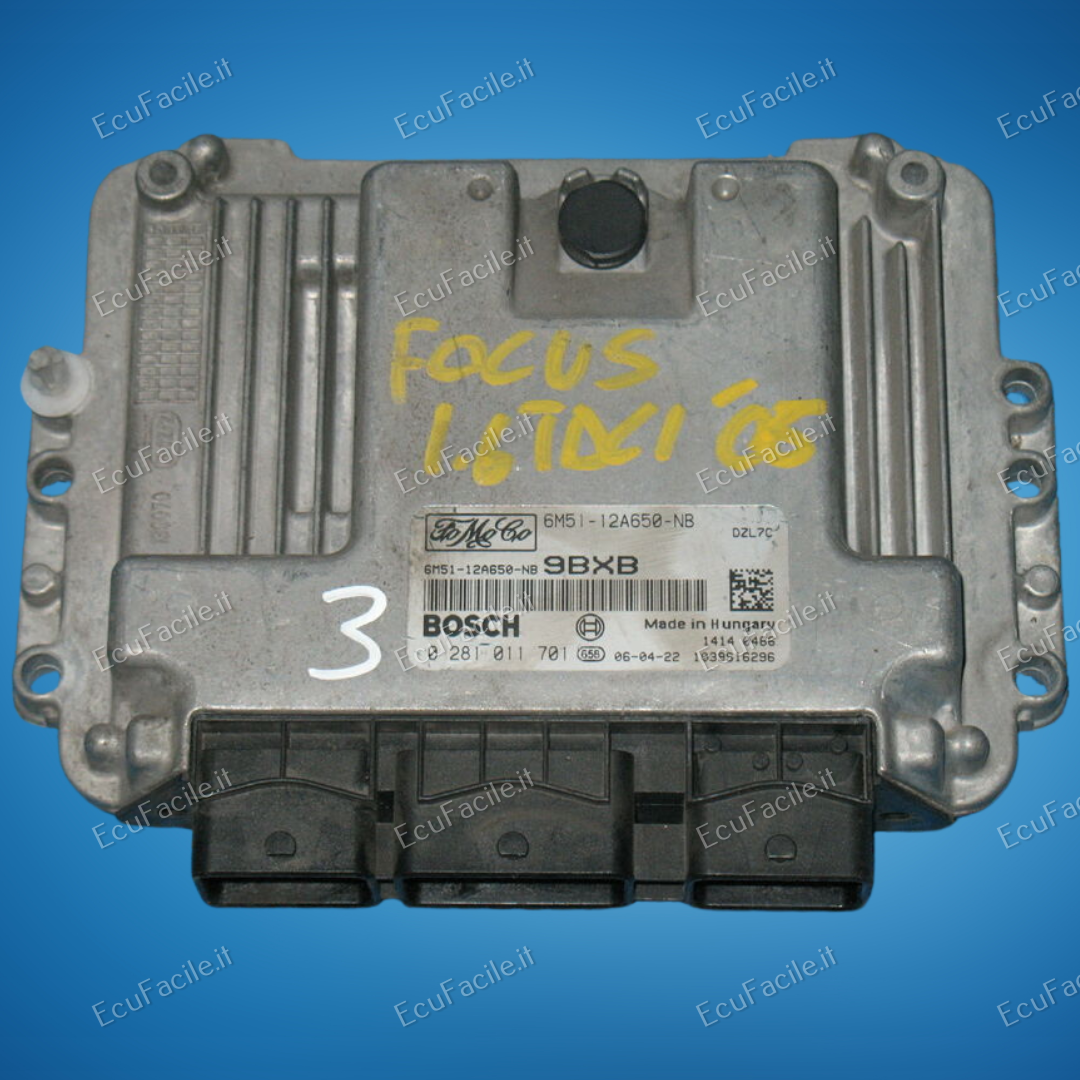 ECU FORD 1.6 TDCI BOSCH 0281011701 6M51-12A650-YE 7AME 9bxb