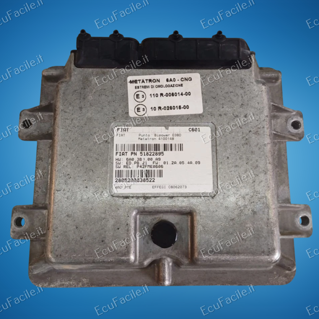 Centralina Motore ECU Fiat Punto 188 Bipower 1.2 Benzina/Metano 51822895