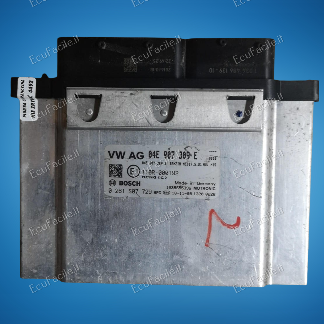 ECU GOLF 7 1.4 TSI 0261S07729 04E907309E MED17.5.21 HW H16