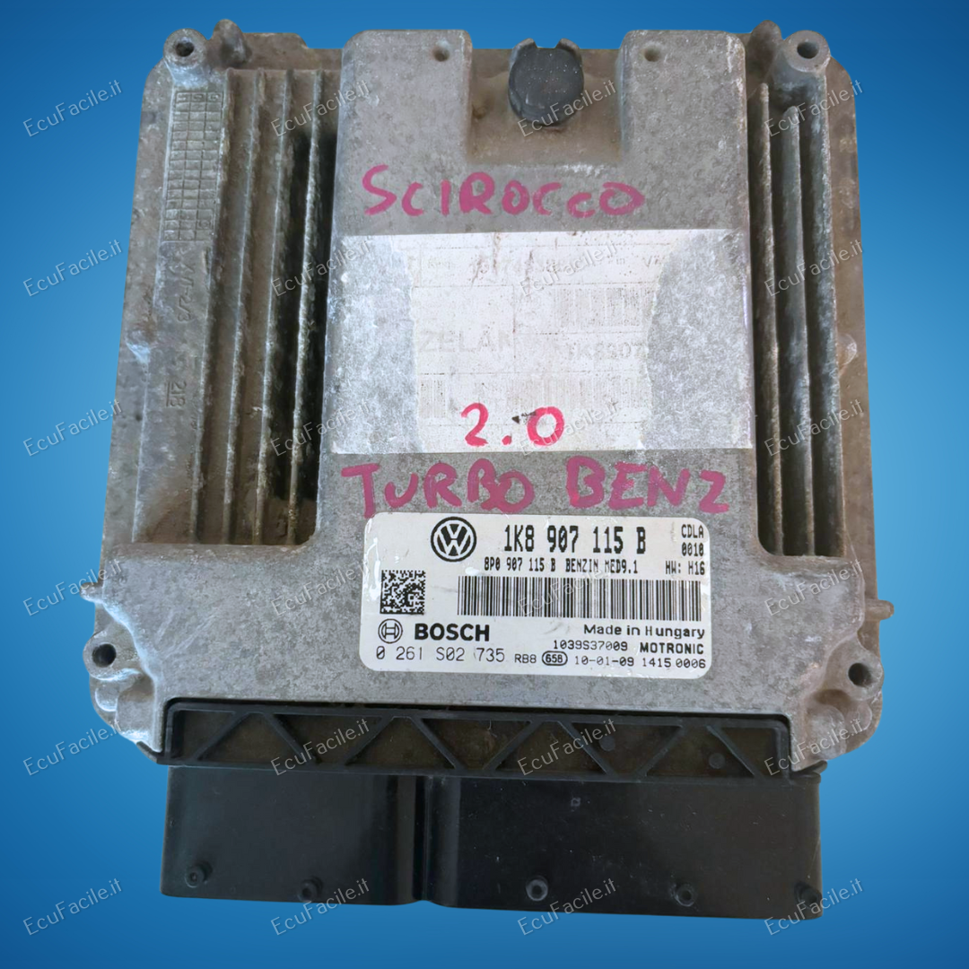 ECU VW SCIROCCO 2.0 TURBO 0261S02735 1K8907115B MED9.1