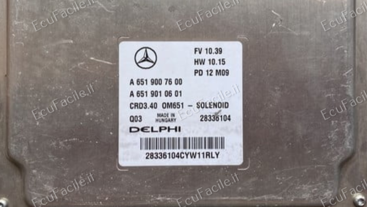 ECU MERCEDES W246 28336104 A6519007600 A6519010601 CRD3 40
