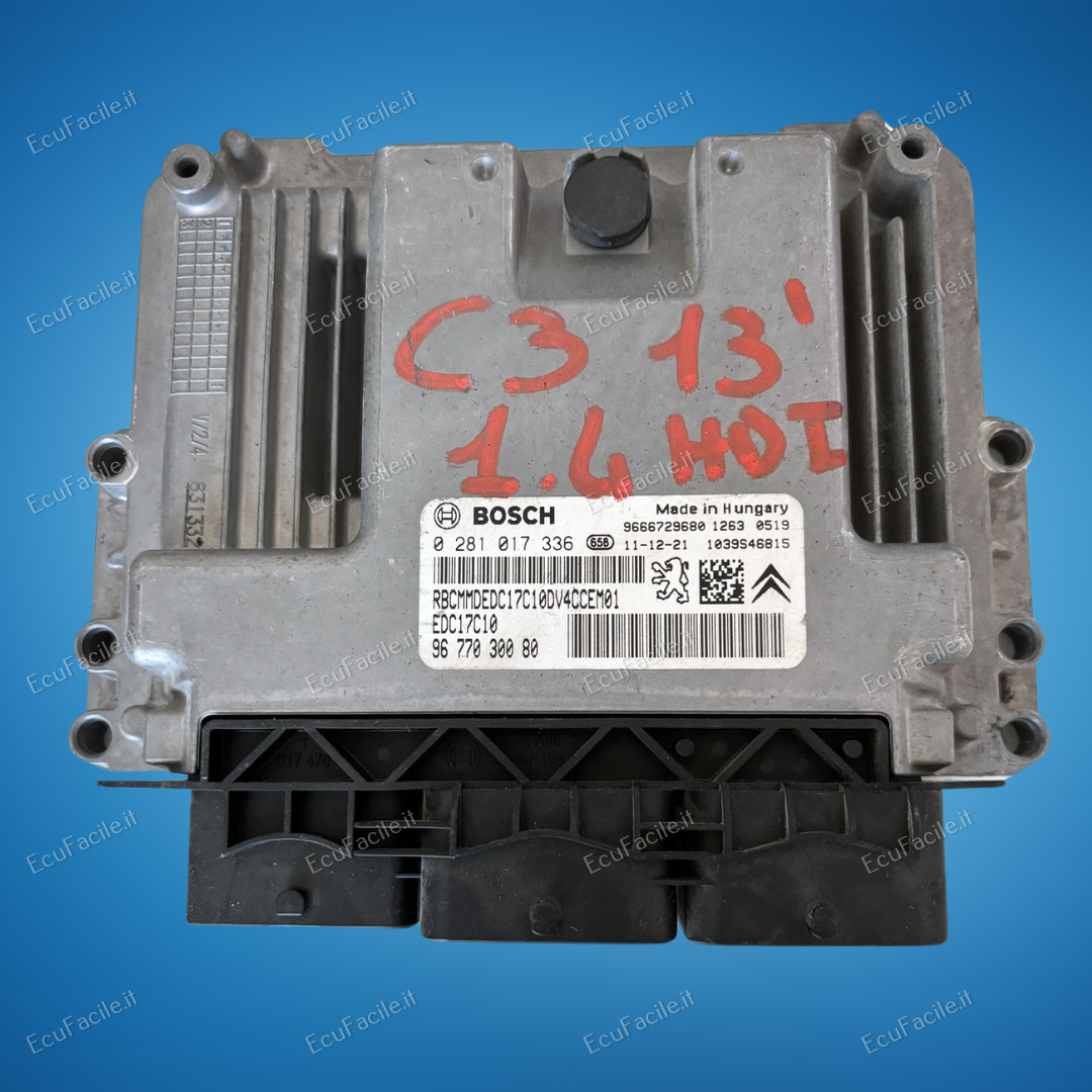 ECU C3 MK2 1.4D PEUGEOT 207 0281017336 9677030080 EDC17C10