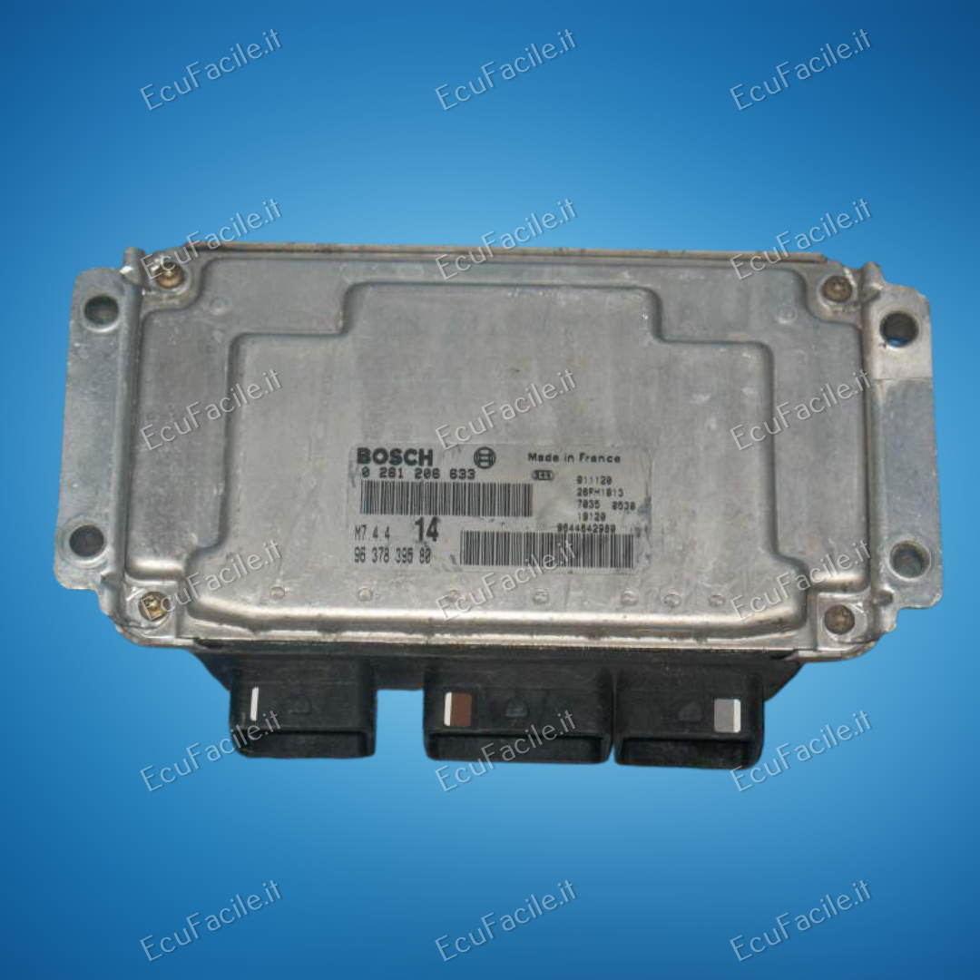 Centralina ECU Motore Citroën Xsara Picasso 1.6 8V | BOSCH 0261206633 M7.4.4 | PSA 9637839580