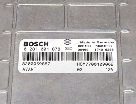 Ecu centralina renault clio 2 kangoo 1.9 0281001878 8200059887