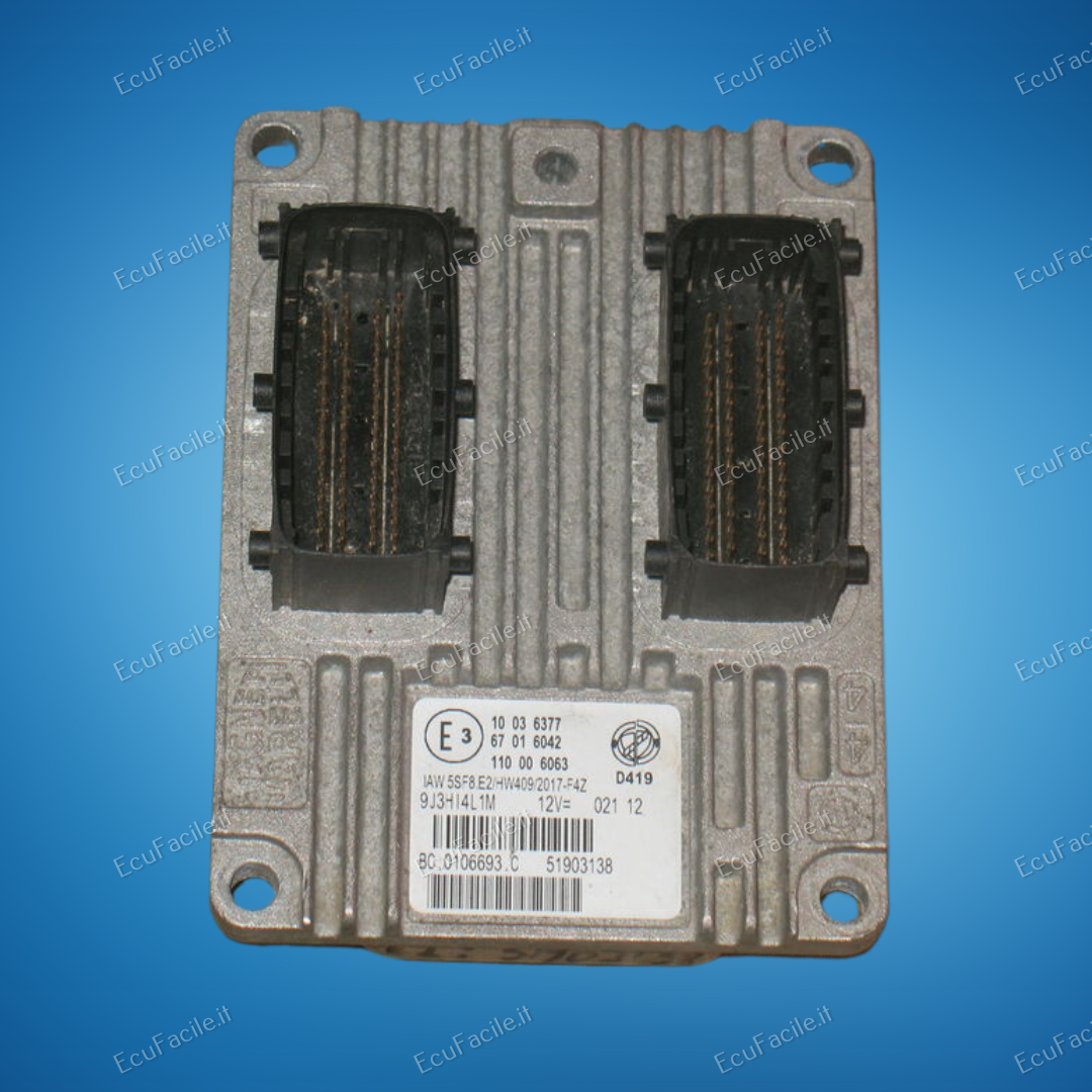 ECU CENTRALINA FIAT 500 1.2 IAW 5SF8.E2 HW409 51903138
