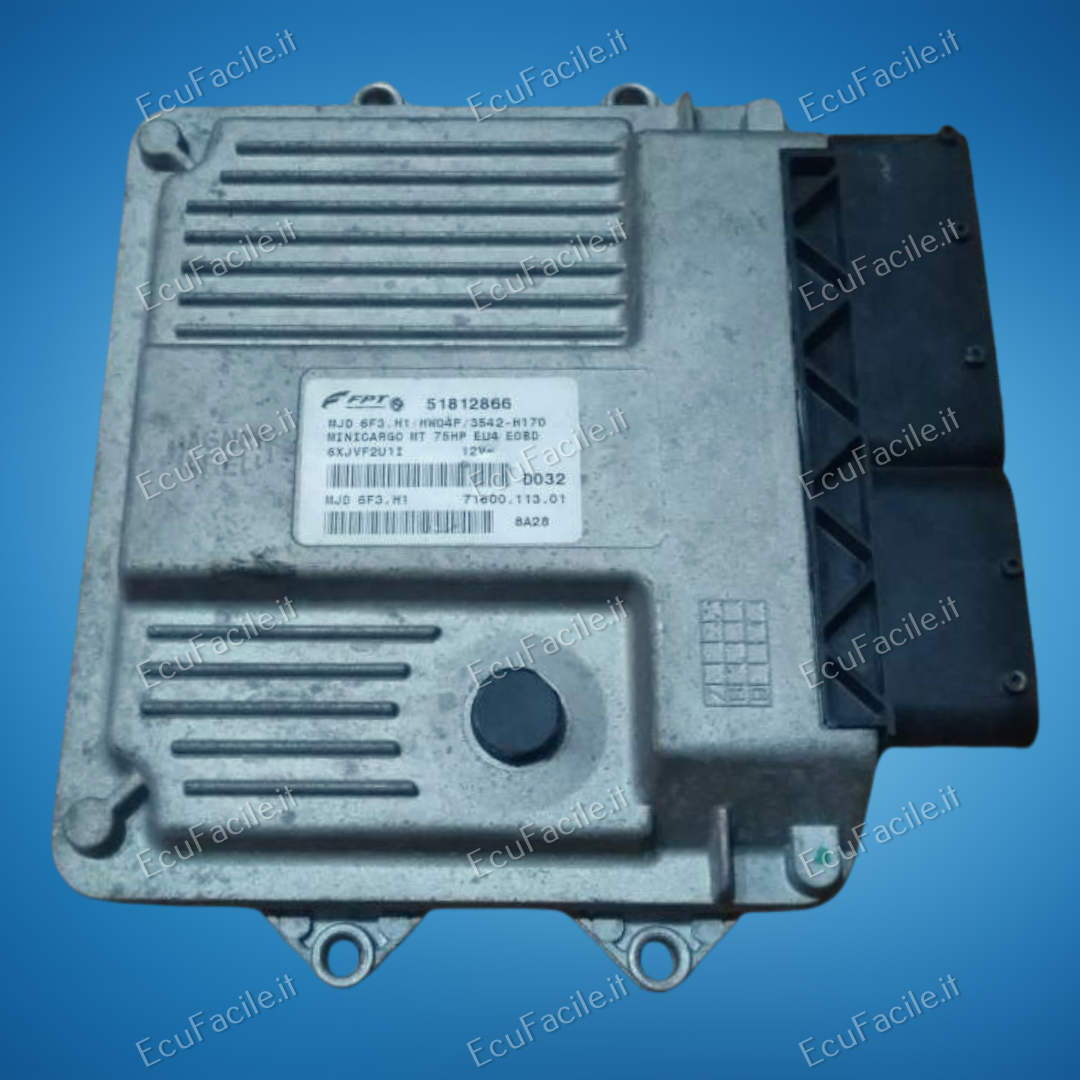 Centralina ECU Motore Fiat Doblò / Fiorino / Minicargo 75HP | MAGNETI MARELLI MJD6F3.H1 HW04P | 51812866 | D032