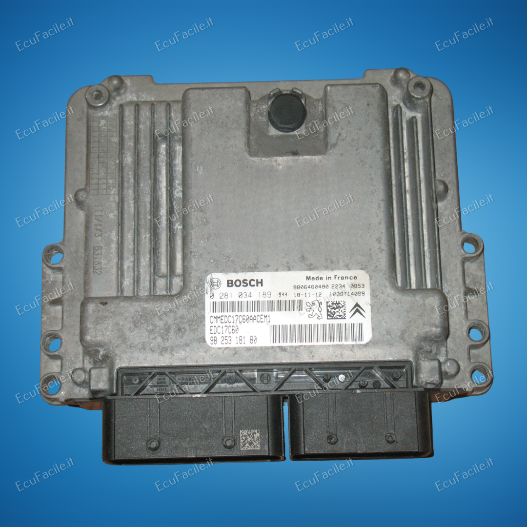 ECU Peugeot Partner / Citroën Berlingo / Dispatch 1.6 HDI Bosch 0281034189 9825318180 EDC17C60