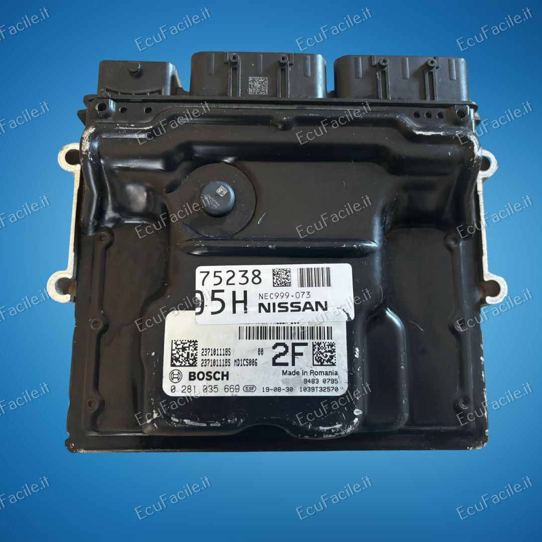 ECU DACIA DUSTER RENAULT NISSAN 0281035669 2F 237101118S MD1CS006