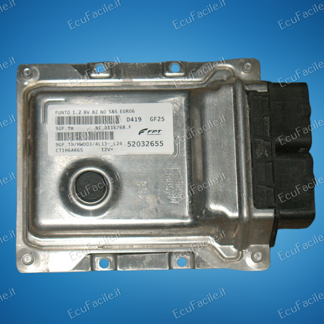 ECU FIAT PUNTO 1.2 8V BZ NO S&S MARELLI 52032655 9GF.TH HW003 4L13
