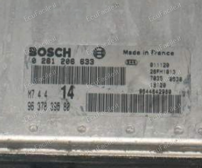 Centralina ECU Motore Citroën Xsara Picasso 1.6 8V | BOSCH 0261206633 M7.4.4 | PSA 9637839580
