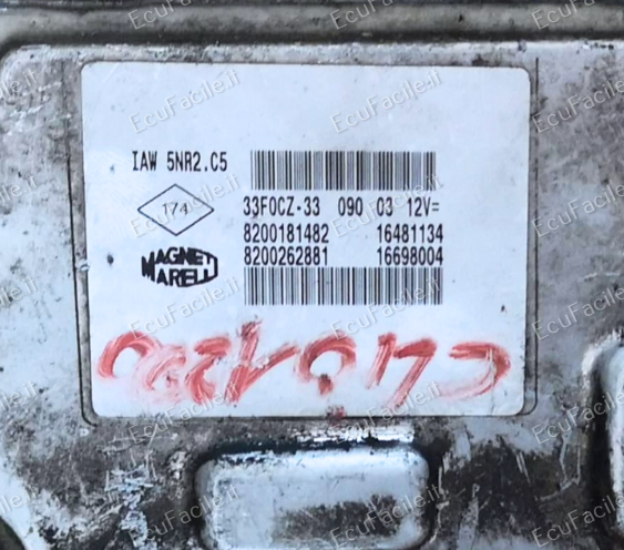 ECU RENAULT CLIO 1.2 IAW 5NR2.C5 8200181482 16481134 8200262881