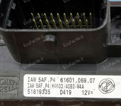Ecu iaw5af.p4 iaw 5af p4 motore fiat grande punto IAW 5AF.P4 HW603 51819335