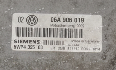 ECU CENTRALINA AUDI A3 1.6 06A906019 5WP4 395 03