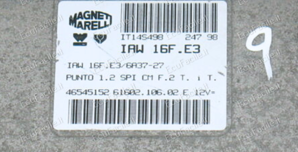 ECU FIAT PUNTO 1.2 8V IAW 16F.E3 /6A35-20 Vergine