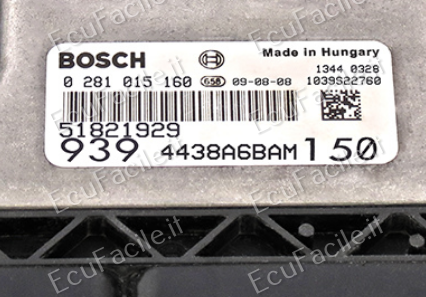 Centralina ECU Motore Alfa Romeo 159 1.9 JTDM 16V 150CV 2005-2011 | BOSCH EDC16C39-6.65 | 0281015160 | 51821929