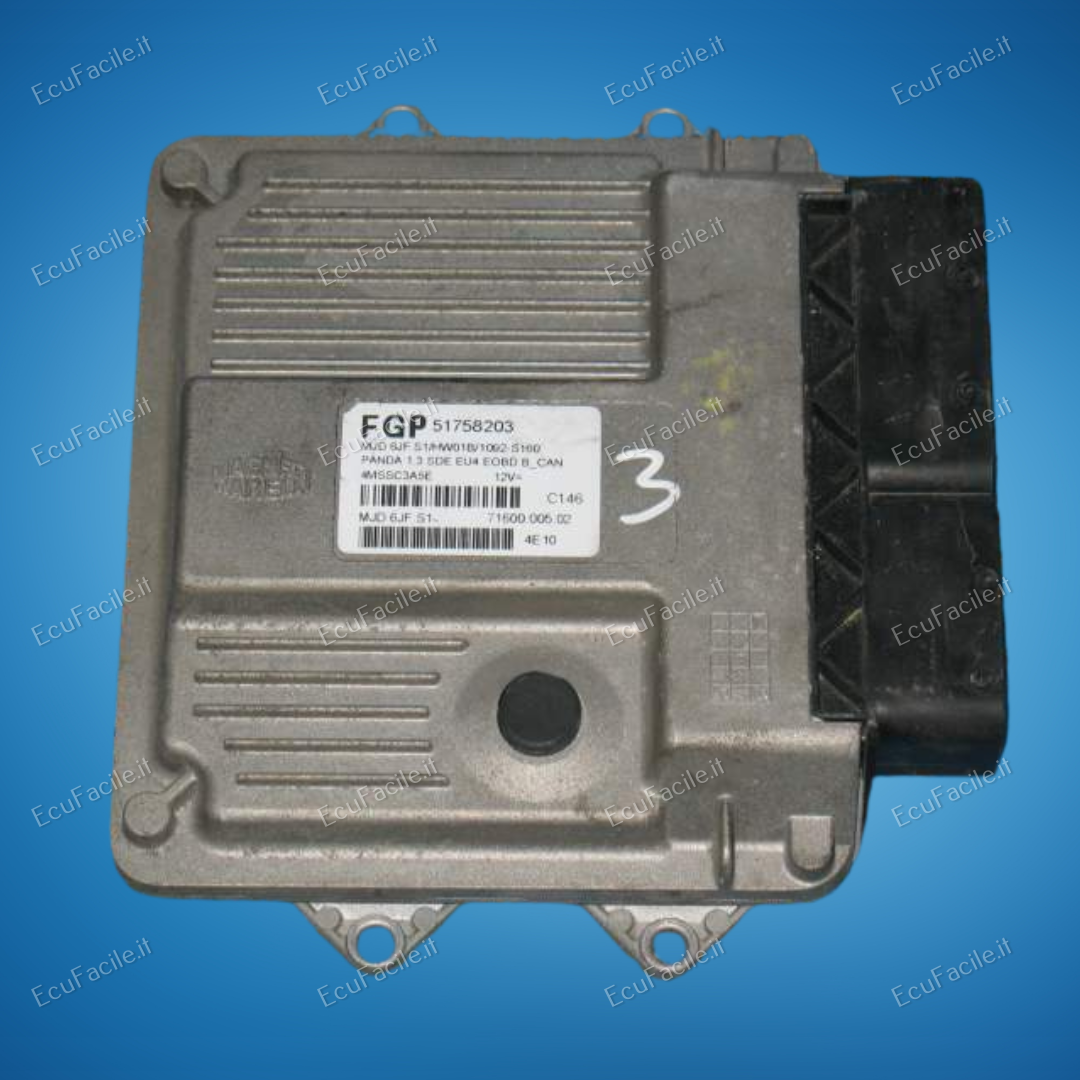 ECU FIAT PANDA 1.3 MJD 6JF.S1 MJD6JFS1 FGP 51758203 7160000502
