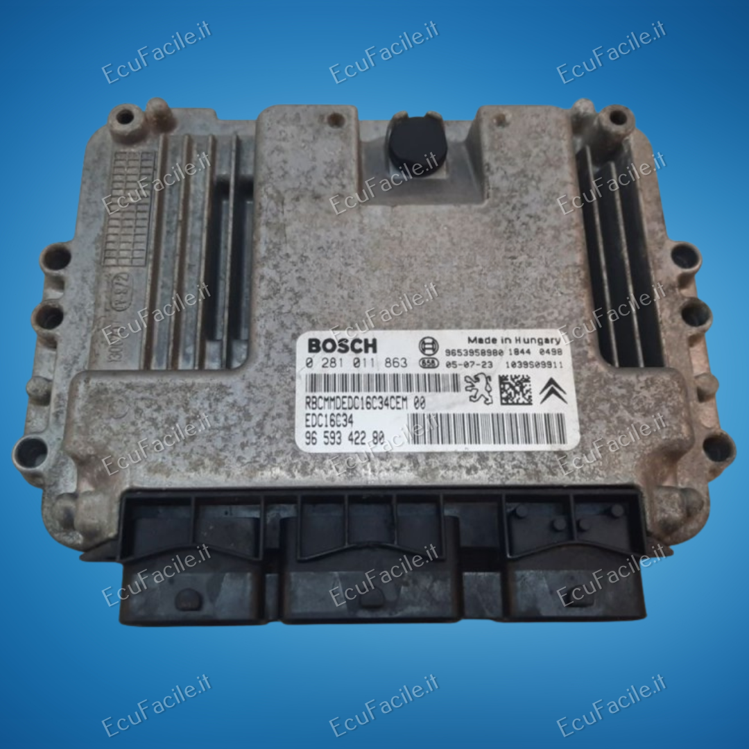 Centralina ECU Motore Peugeot 307 / Citroën 1.6 HDI 2004-2007 | BOSCH EDC16C34 | 0281011863 | 9661377280