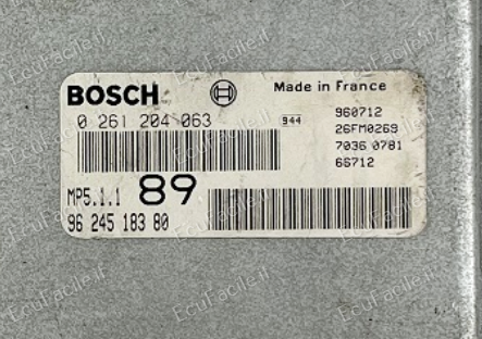 ECU CENTRALINA PEUGEOT 406 1.8 BOSCH 0261204063 9624518380 MP5.1.1