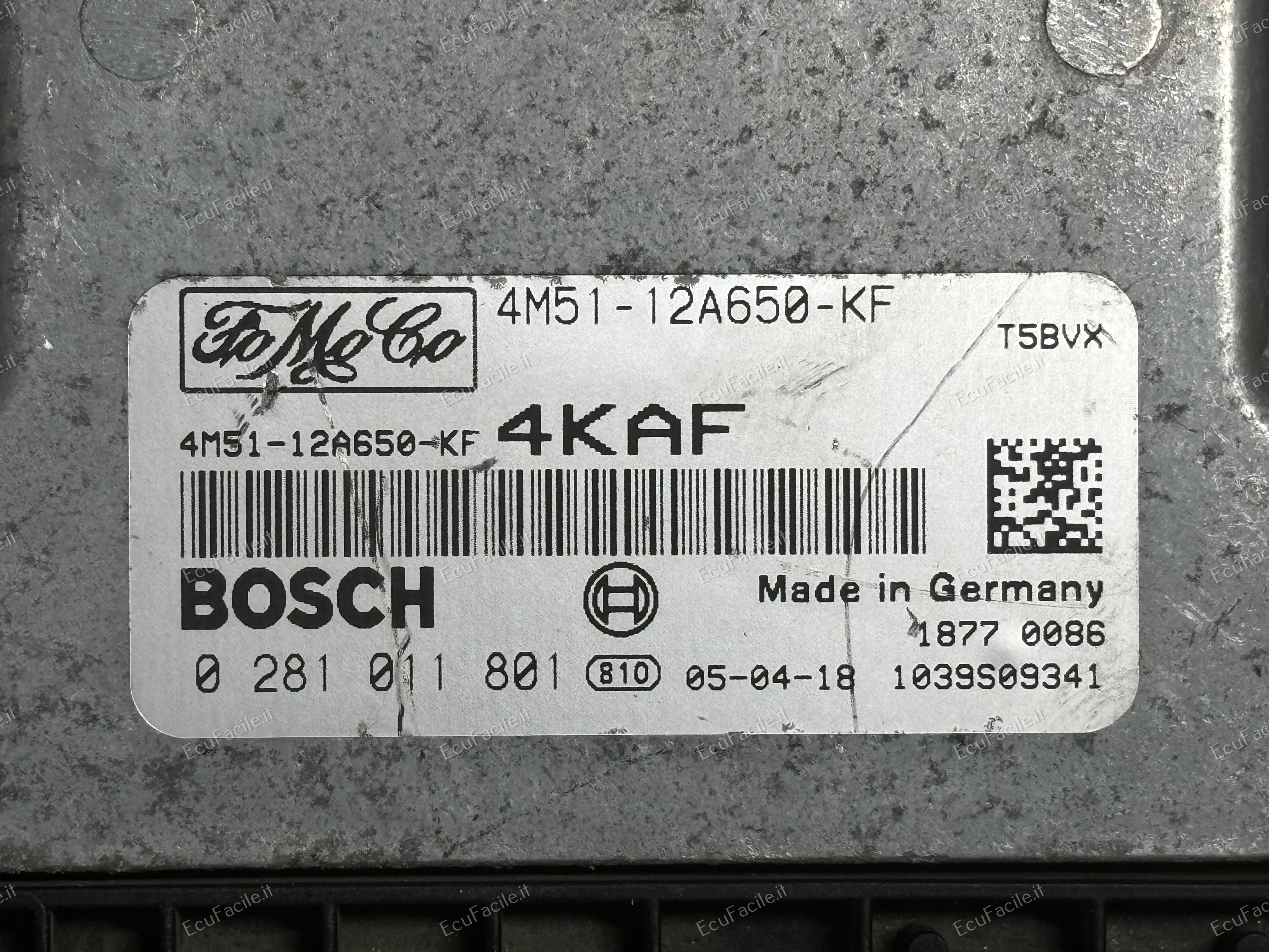 4KAE Ford Focus ECU 0281011801 4M51-12A650-KE 4M5112A650KE EDC 16C3-9.18