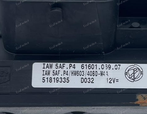 ECU CENTRALINA FIAT 1.2 IAW 5AF.P4 HW603 51819335 IAW5AF.P4