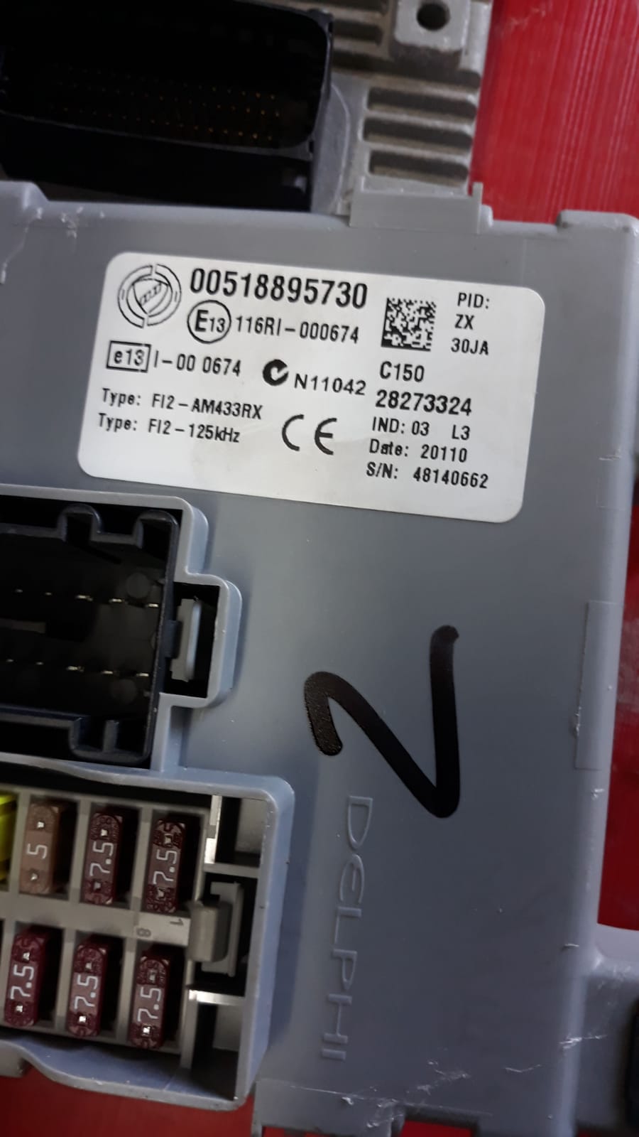 KIT ACCENSIONE AVVIAMENTO FIAT 500 1.2 51KW 3P B 5M 51875964 BODY 518895730 con blocchetto