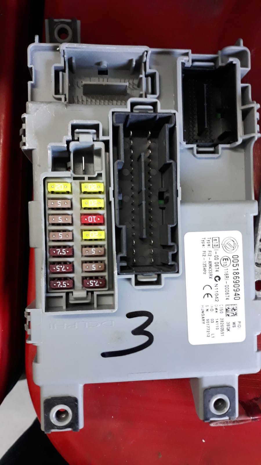 kit 51847330 Centralina iniezione FIAT GRANDE PUNTO (4C) 1.4 Natural Power Ber body 00518690940