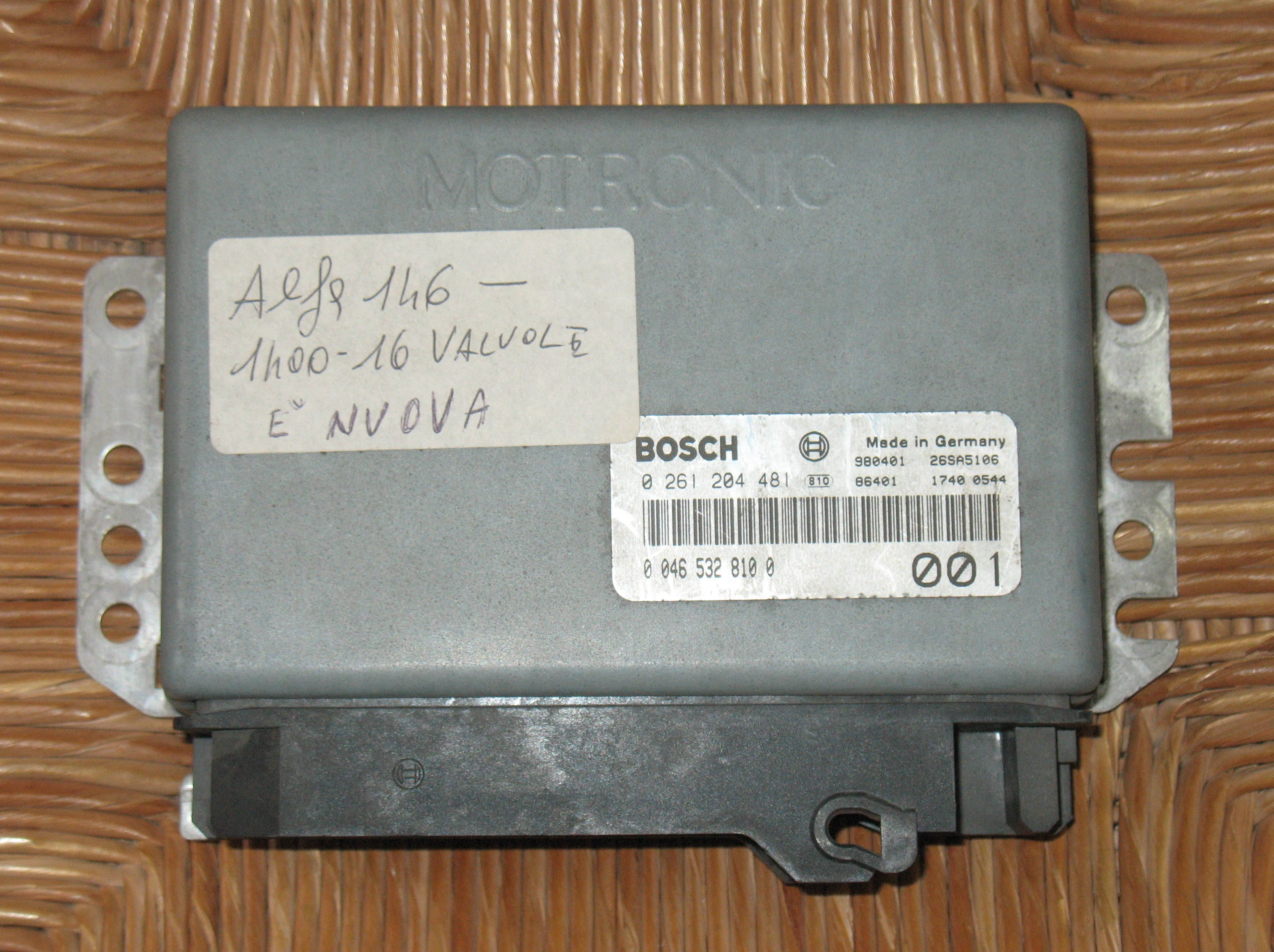 0261204481 00465328100 CENTRALINA MOTORE 471839 PER ALFA ROMEO 146 1 BOSCH M2.10.4.