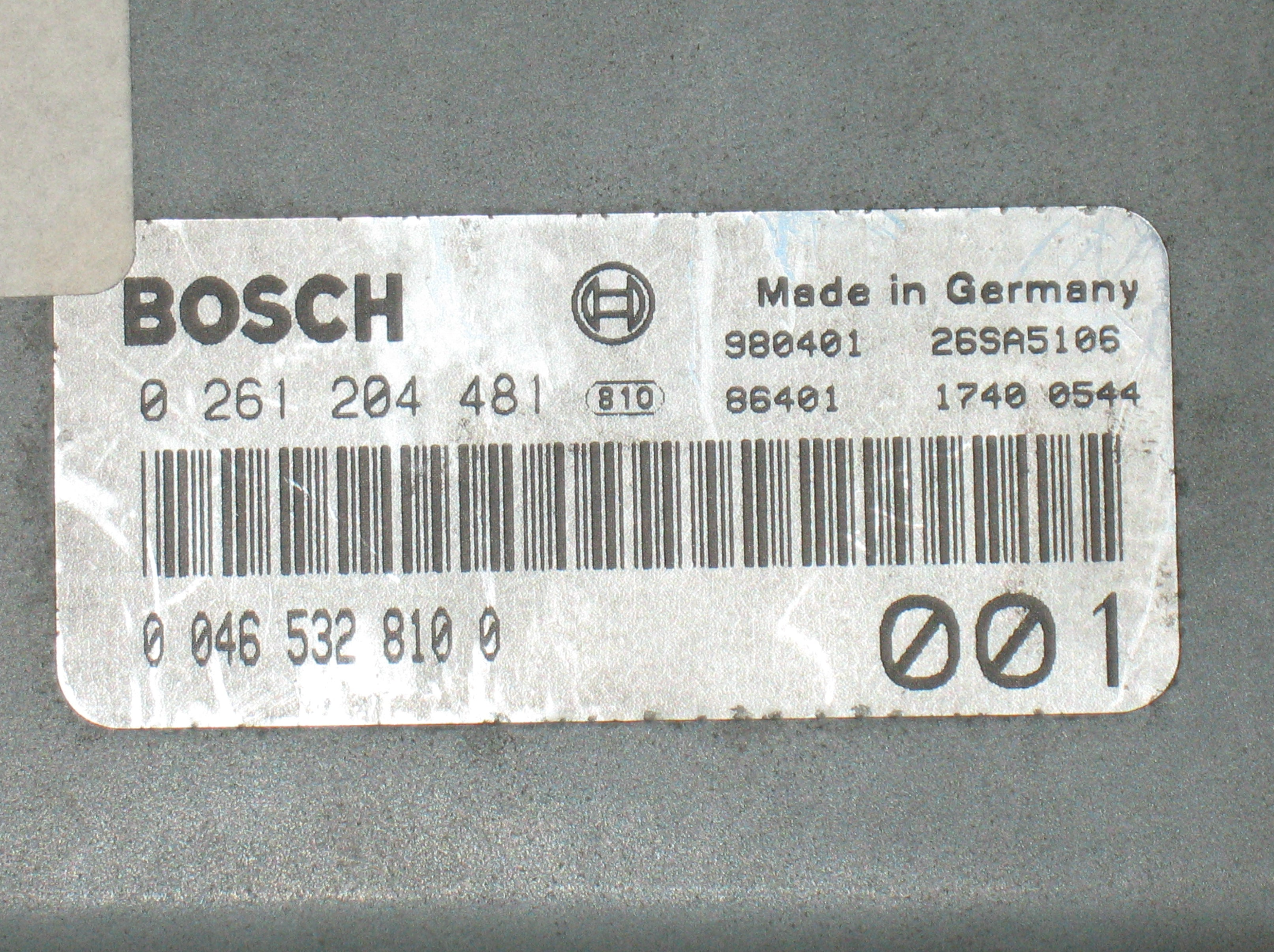 0261204481 00465328100 CENTRALINA MOTORE 471839 PER ALFA ROMEO 146 1 BOSCH M2.10.4.