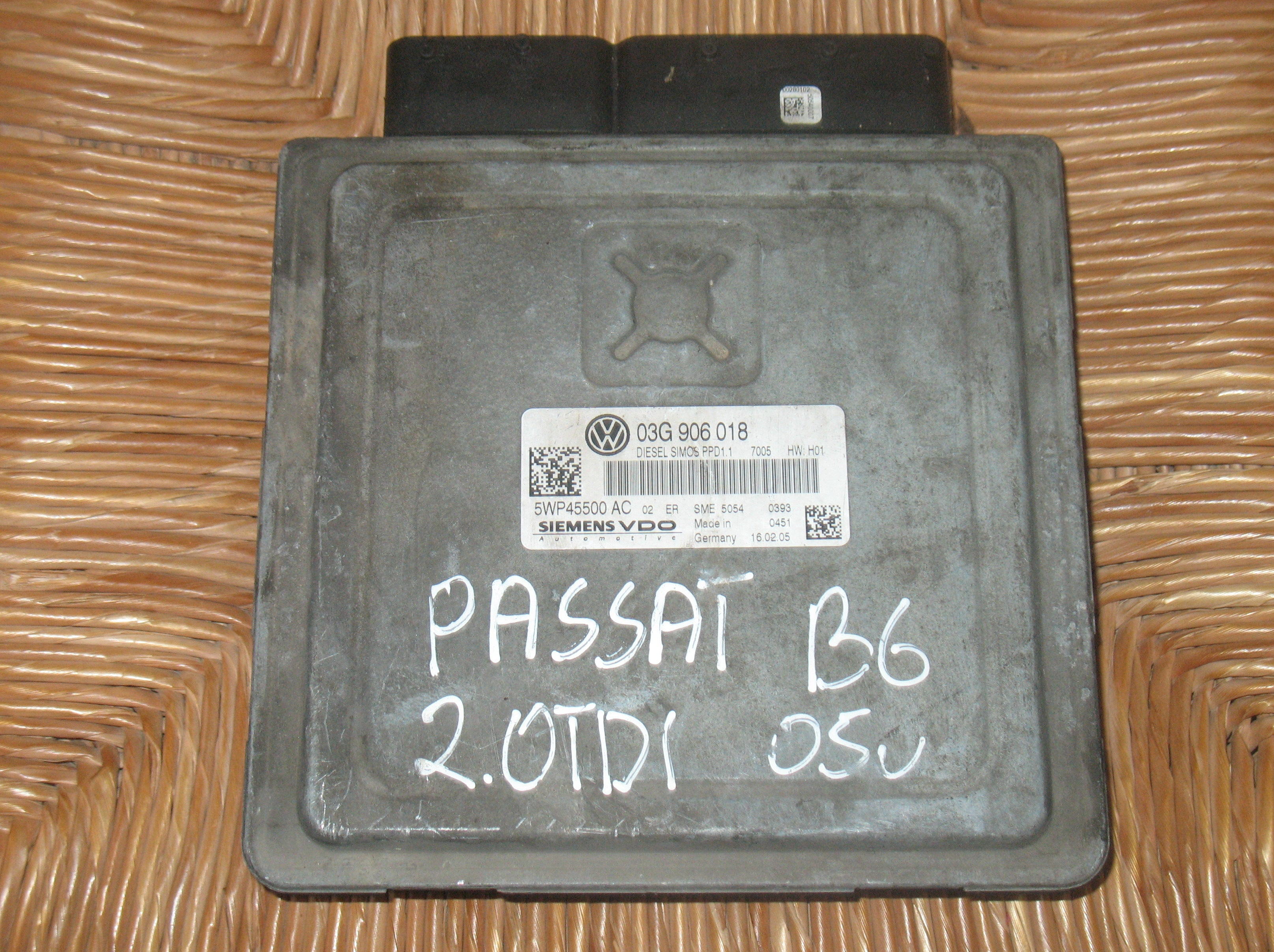 Ecu centralina motore SIEMENS VDO SIMOS PPD1.1 5WP45500AC VOLKSWAGEN PASSAT VI 2.0 TDI 140HP 03G906018 9970