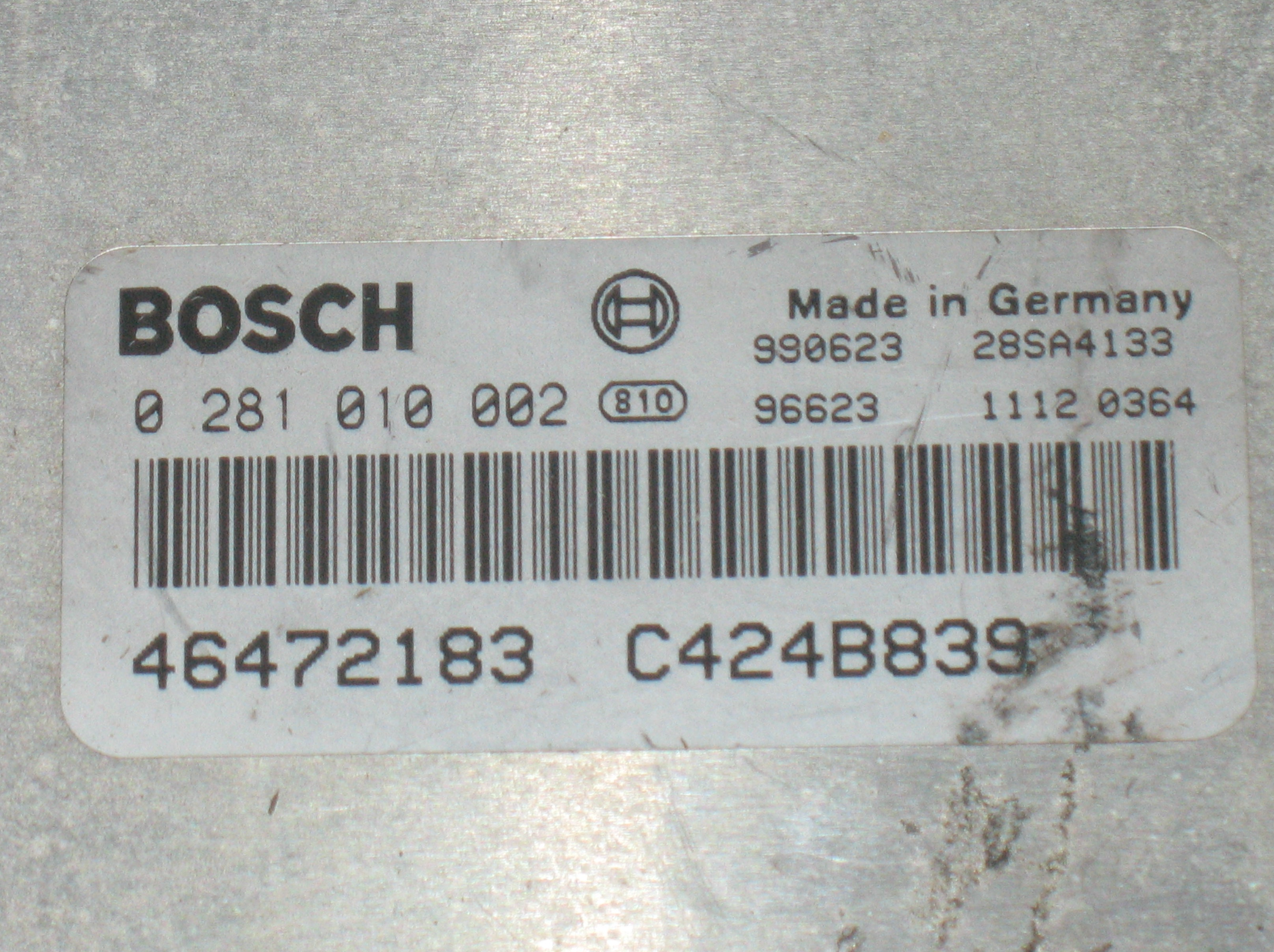 0281010002 KIT AVVIAMENTO MOTORE LANCIA Lybra Berlina 1900 Diesel (2000)