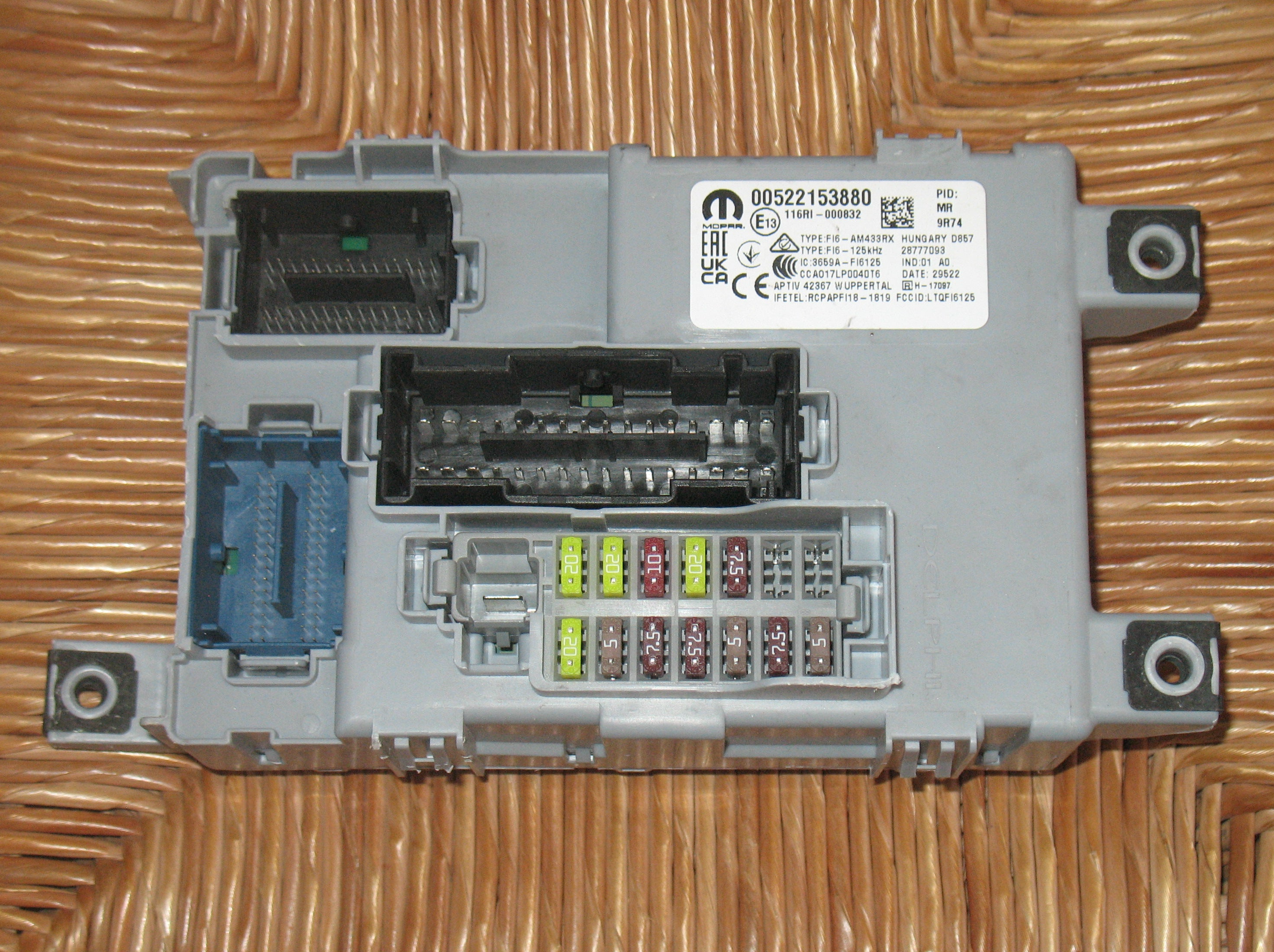 Centralina Body Computer Fiat 00522153880 PANDA CROSS 522153880