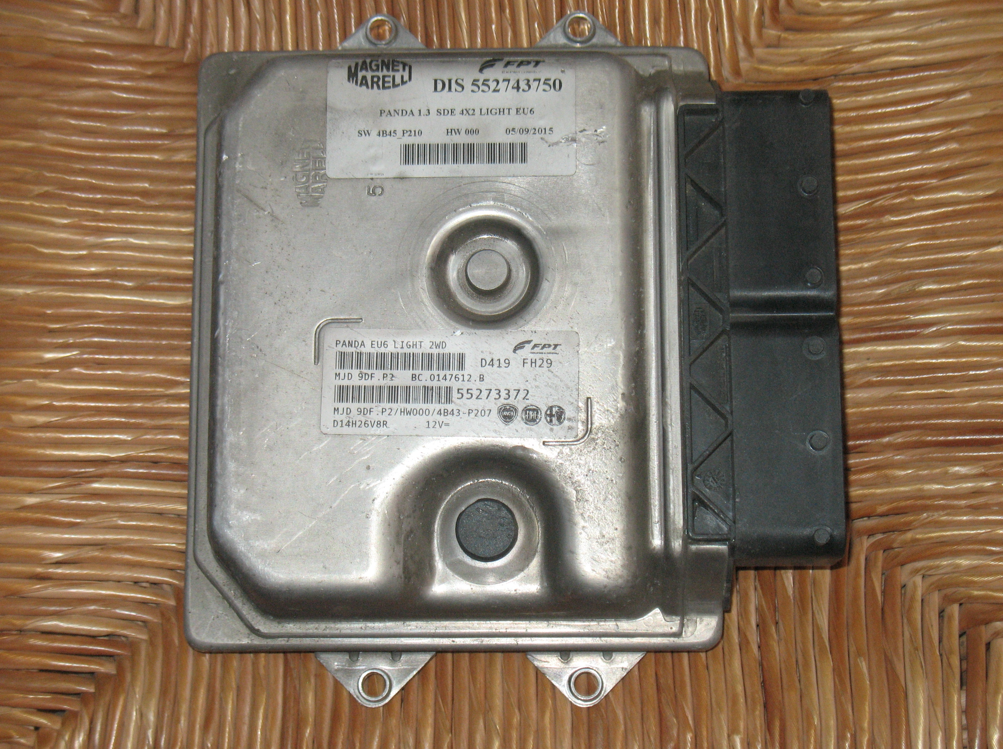 ecu FPT Fiat Panda 3 1.3 MJET MJD 9DF.P2 55273372 HW000 BC0147612B