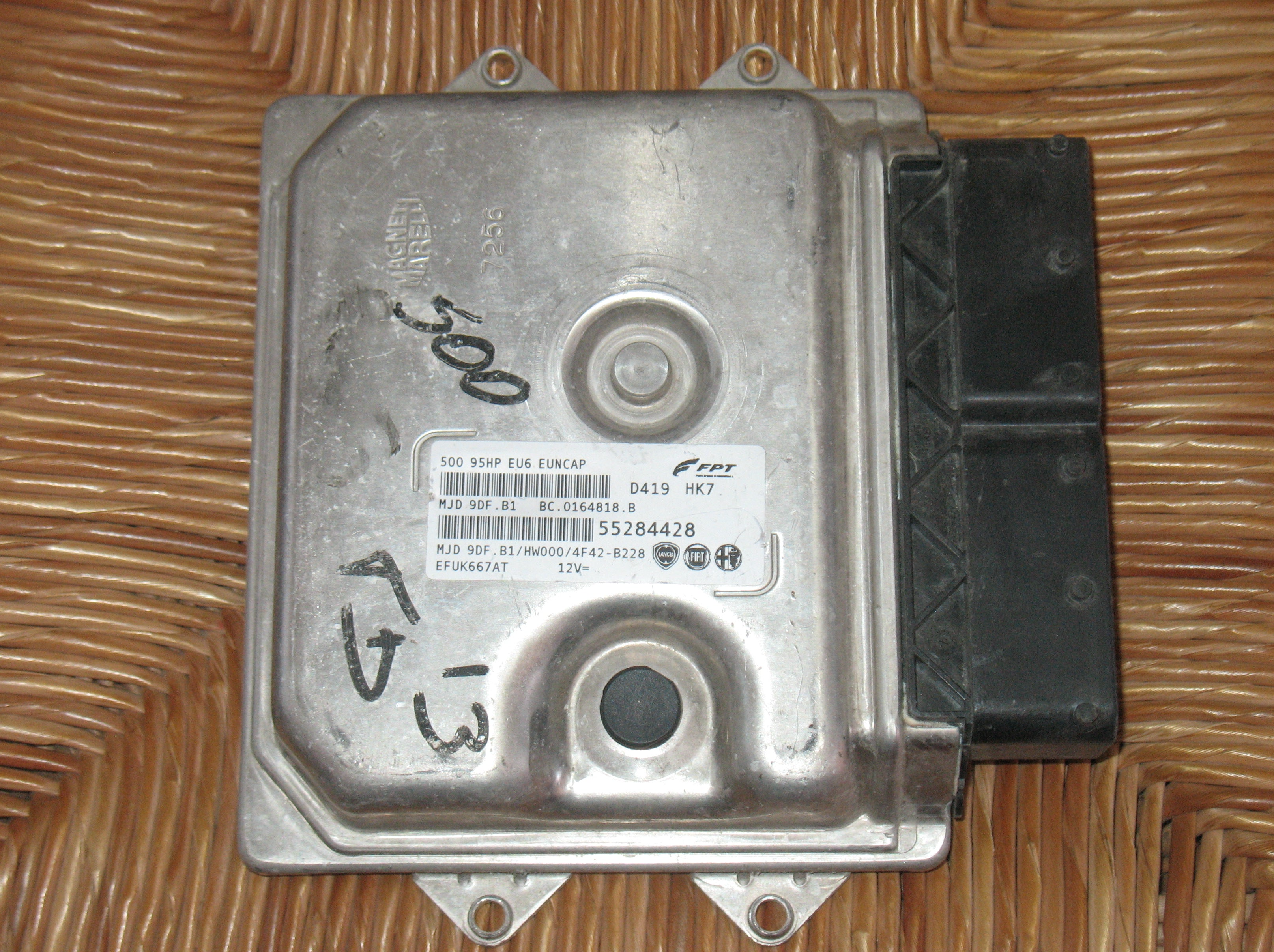 Ecu centralina motore MAGNETI MARELLI MJD 9DF.B1 BC.0164818.B FIAT 500 II 1.3 JTD 95HP 55284428 HW000 4F42B228