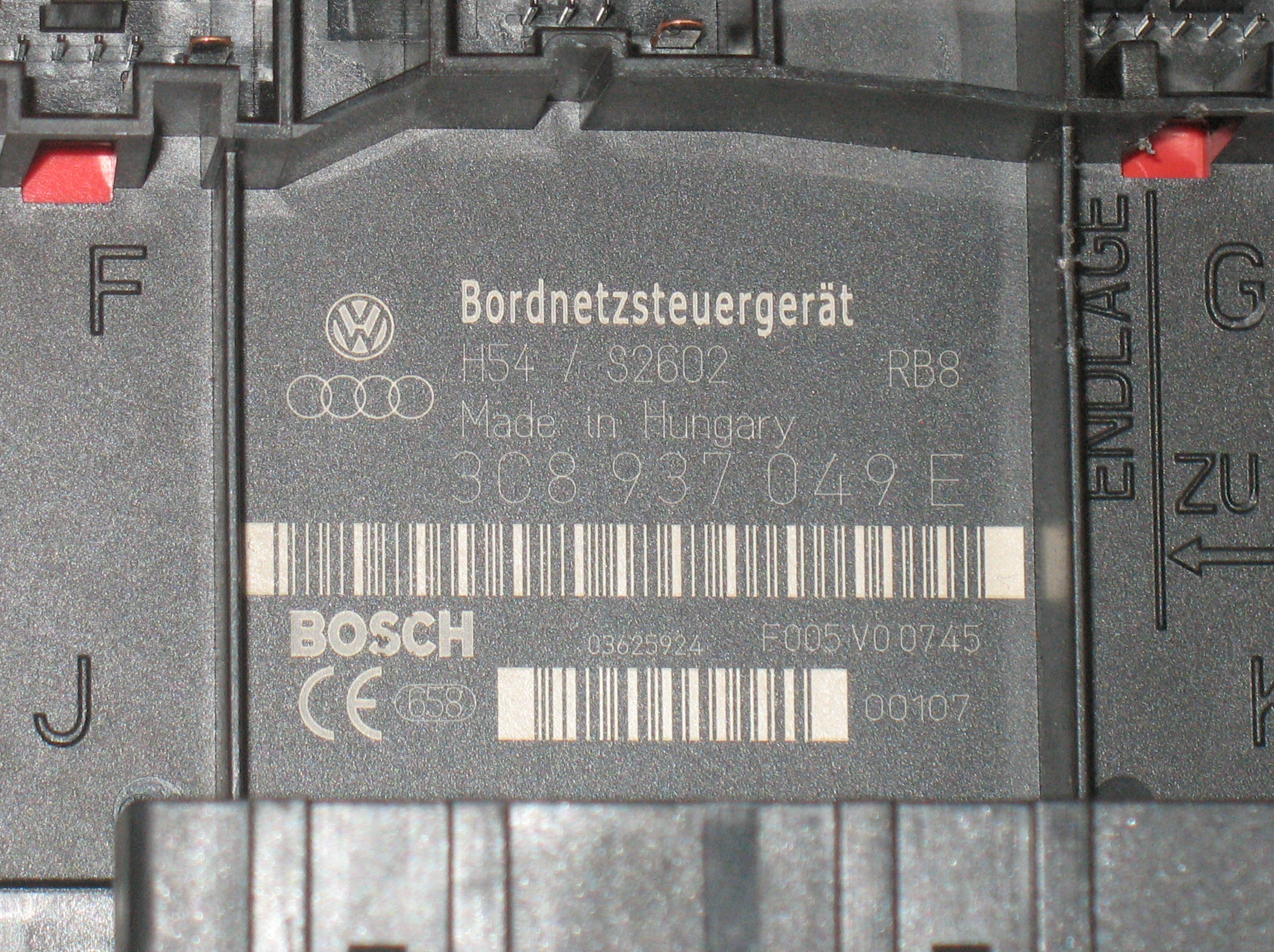 3C8937049E BODY COMPUTER REM VOLKSWAGEN TOURAN 1T1 2.0 TDI 16V MAN 6M 140CV 2008 5P MONOVOLUME K2976-89101