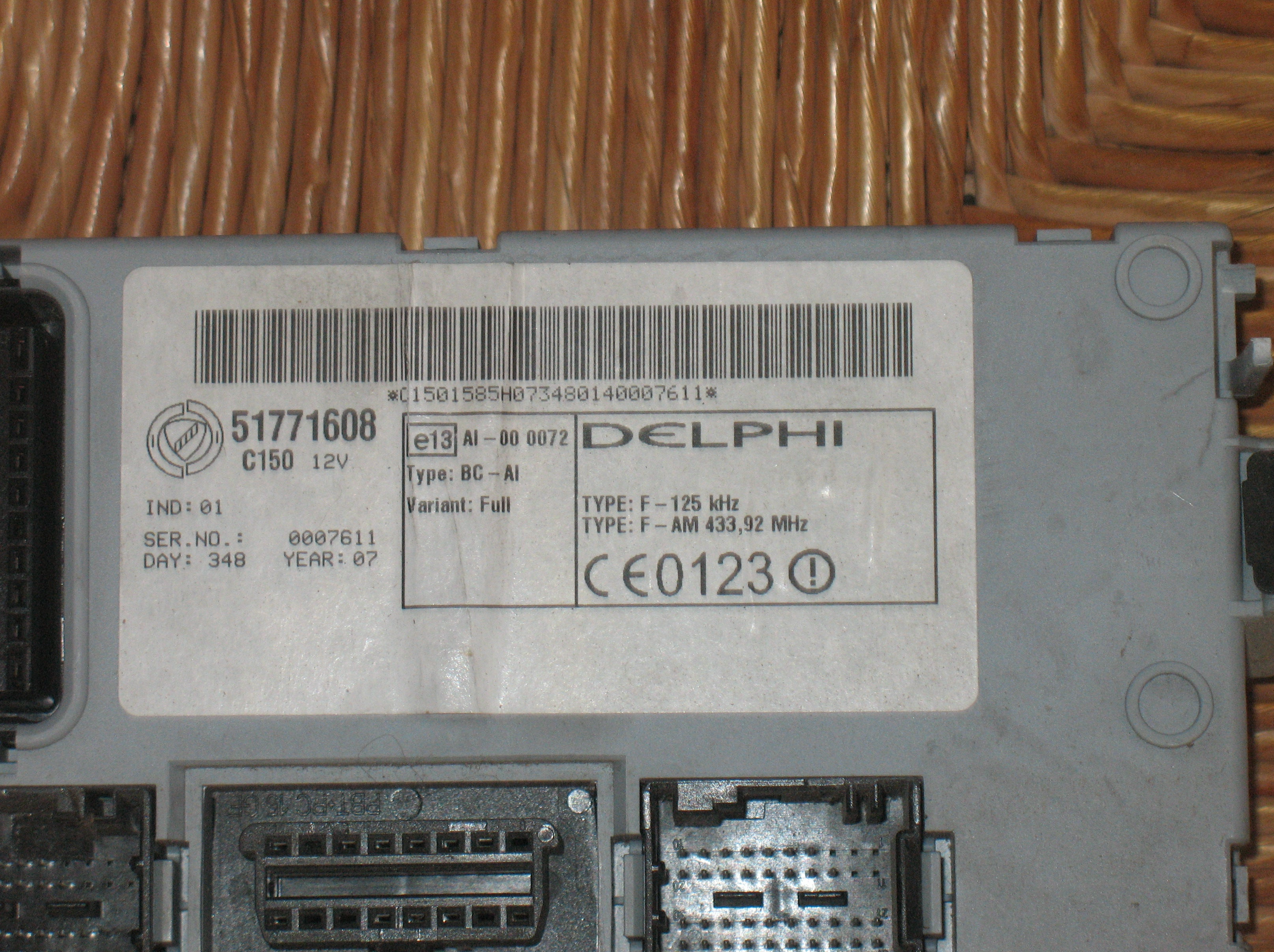 Body Computer Fiat Doblò (223_) BODY043R BODY043R 51771608 delphi