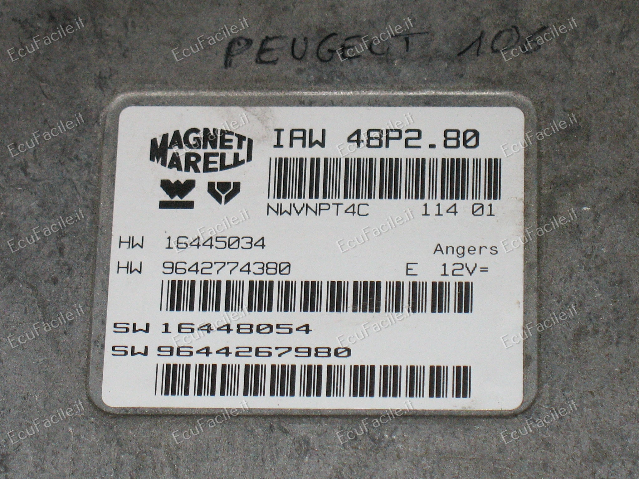 ECU CITROEN SAXO 1.6 16V GTI IAW 48P2.80 HW 9642774380