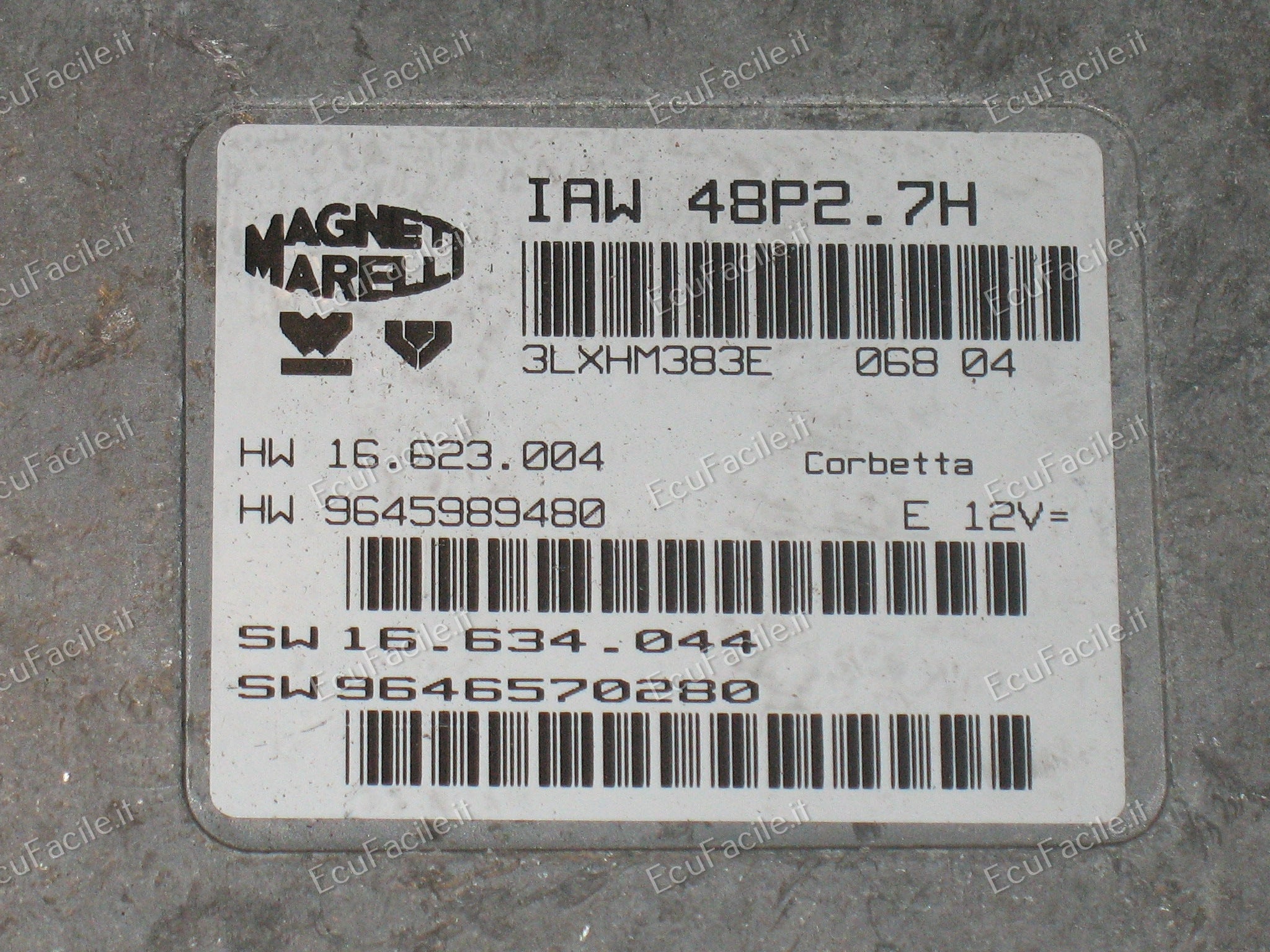 Ecu citroen c2 peugeot 206 magneti marelli iaw 48p2.7h IAW48P2.7H