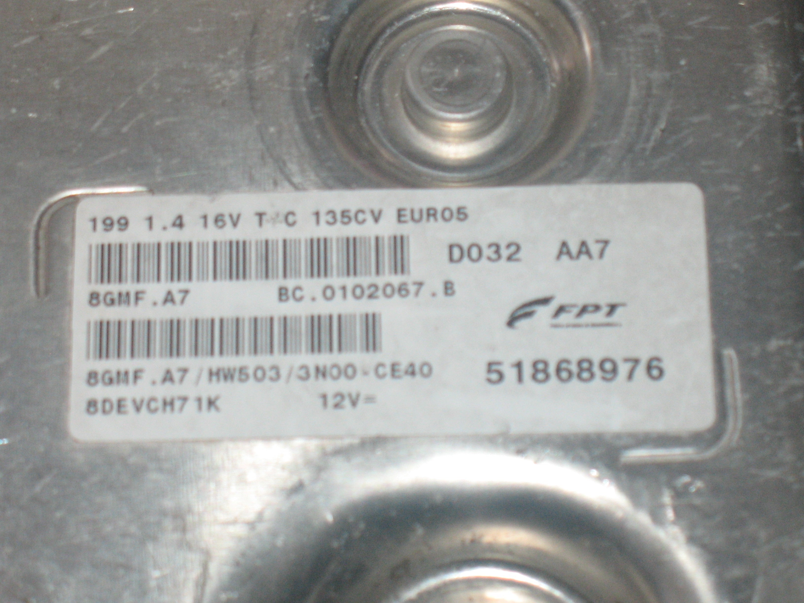 51868976 BC.0102067.B 8GMF.A7 Fiat FPT HW503 Magneti Marelli FIAT PUNTO EVO EUR05