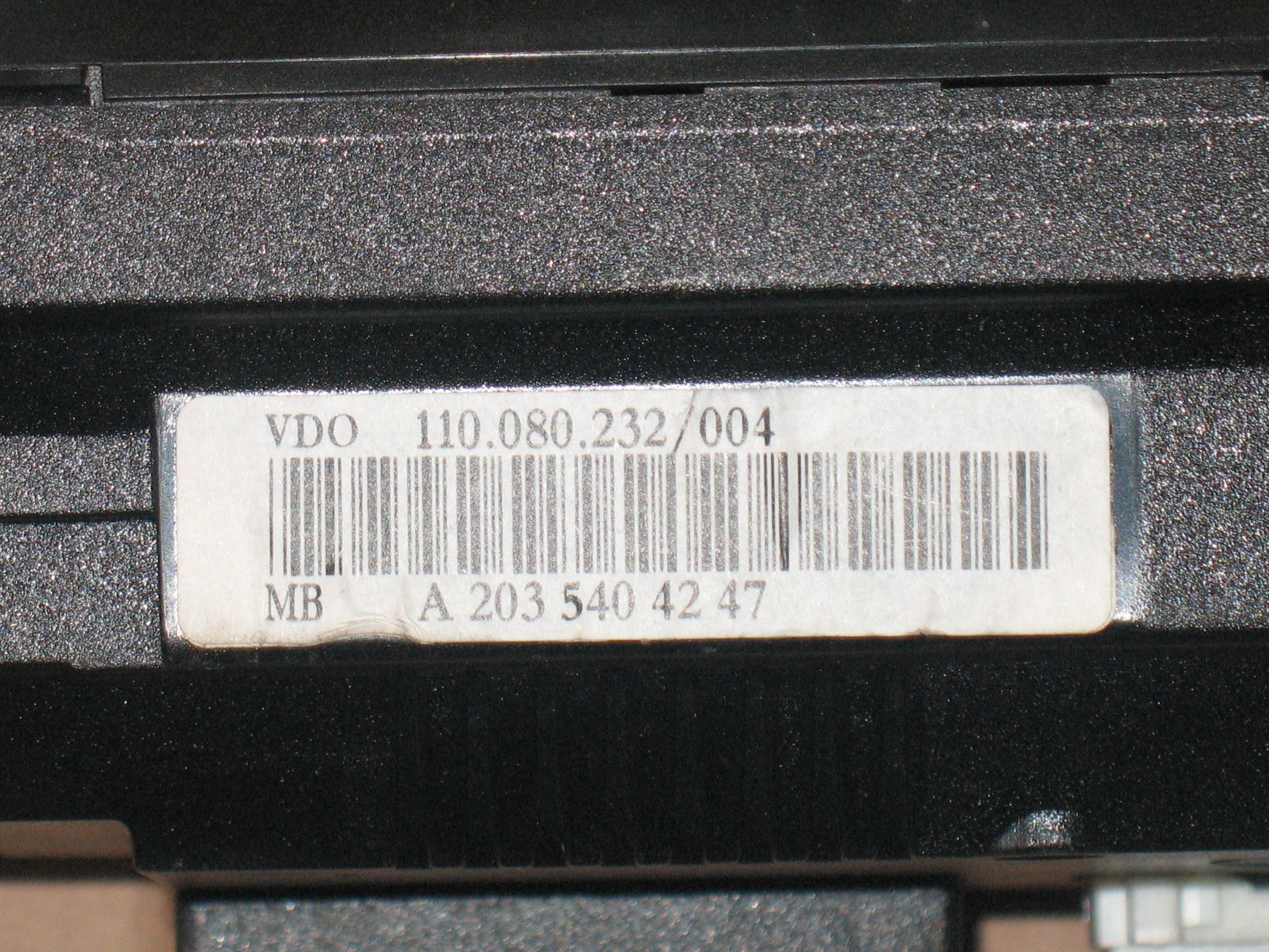 QUADRO STRUMENTI CONTACHILOMETRI MERCEDES C220 CL203 SPORTCOUPE' 2.2 105KW 3P D 6M A2035404247 110080232004 VIN. WDB2037071A612875