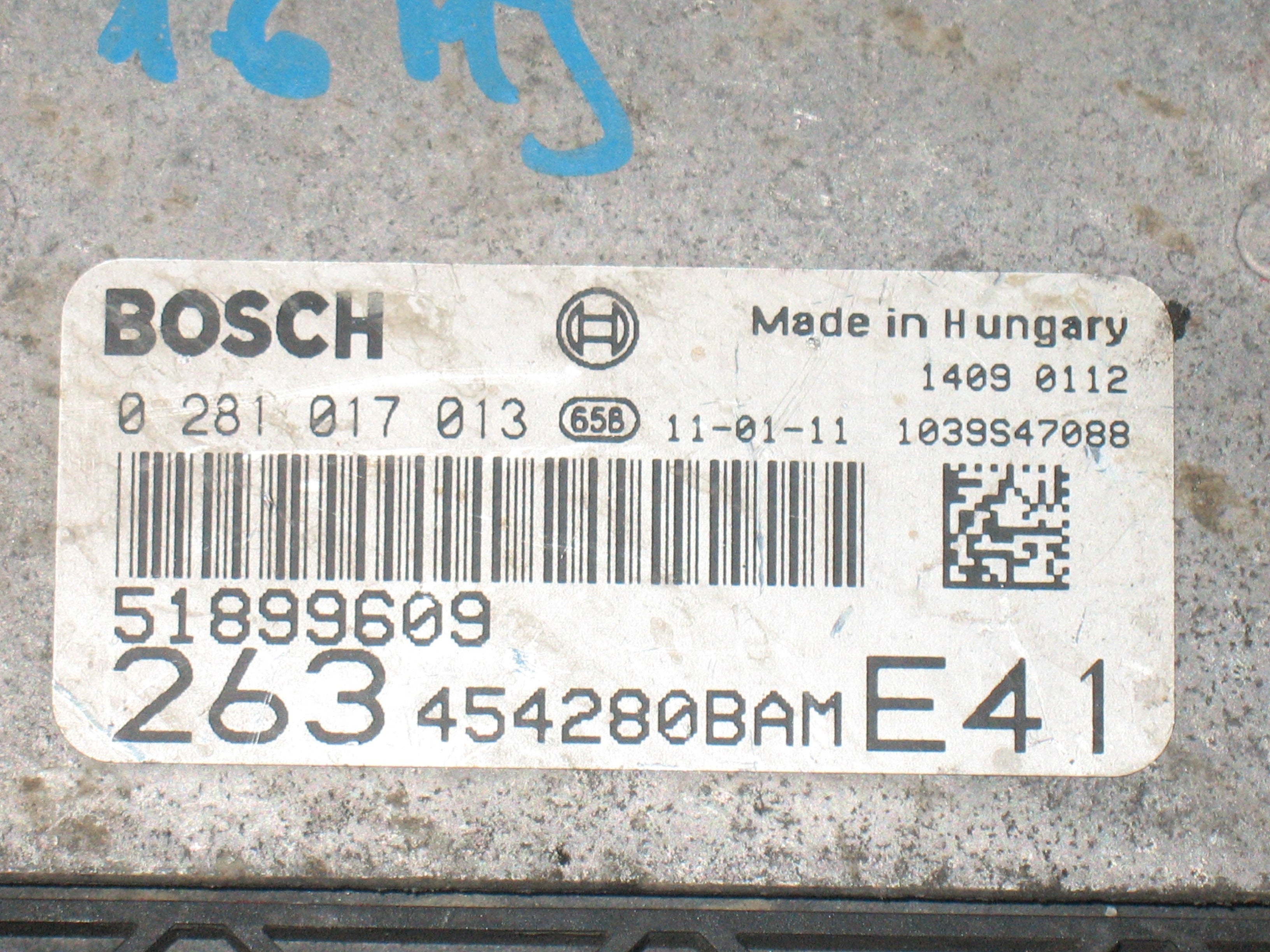 Centralina motore Bosch 0281017013 EDC16C39-6.C0 FIAT Doblò 1.6 Multijet