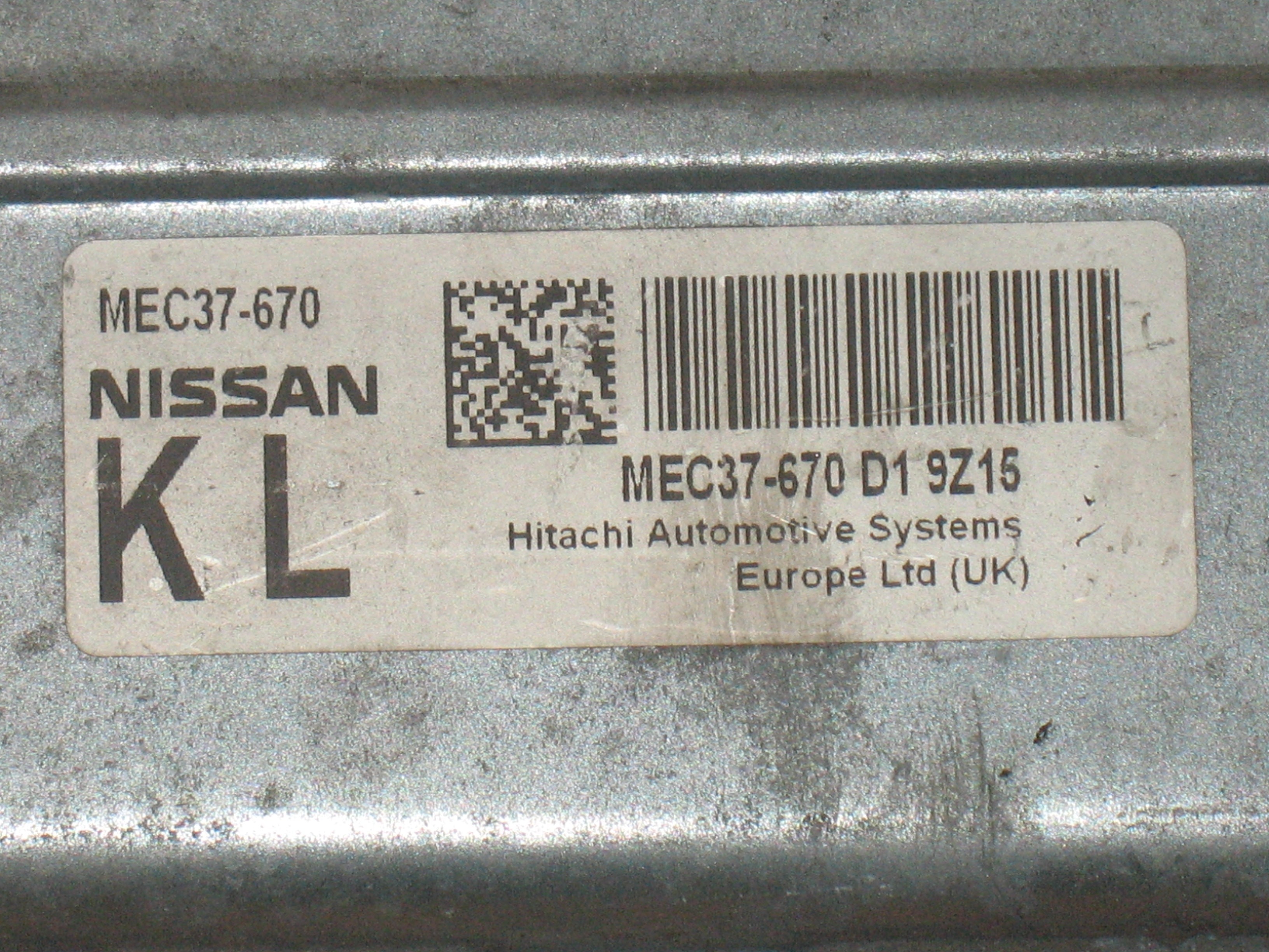 ECU centralina HITACHI KL NISSAN NOTE E11E 1.4 16V MEC37-670 Benzina ECU-1432