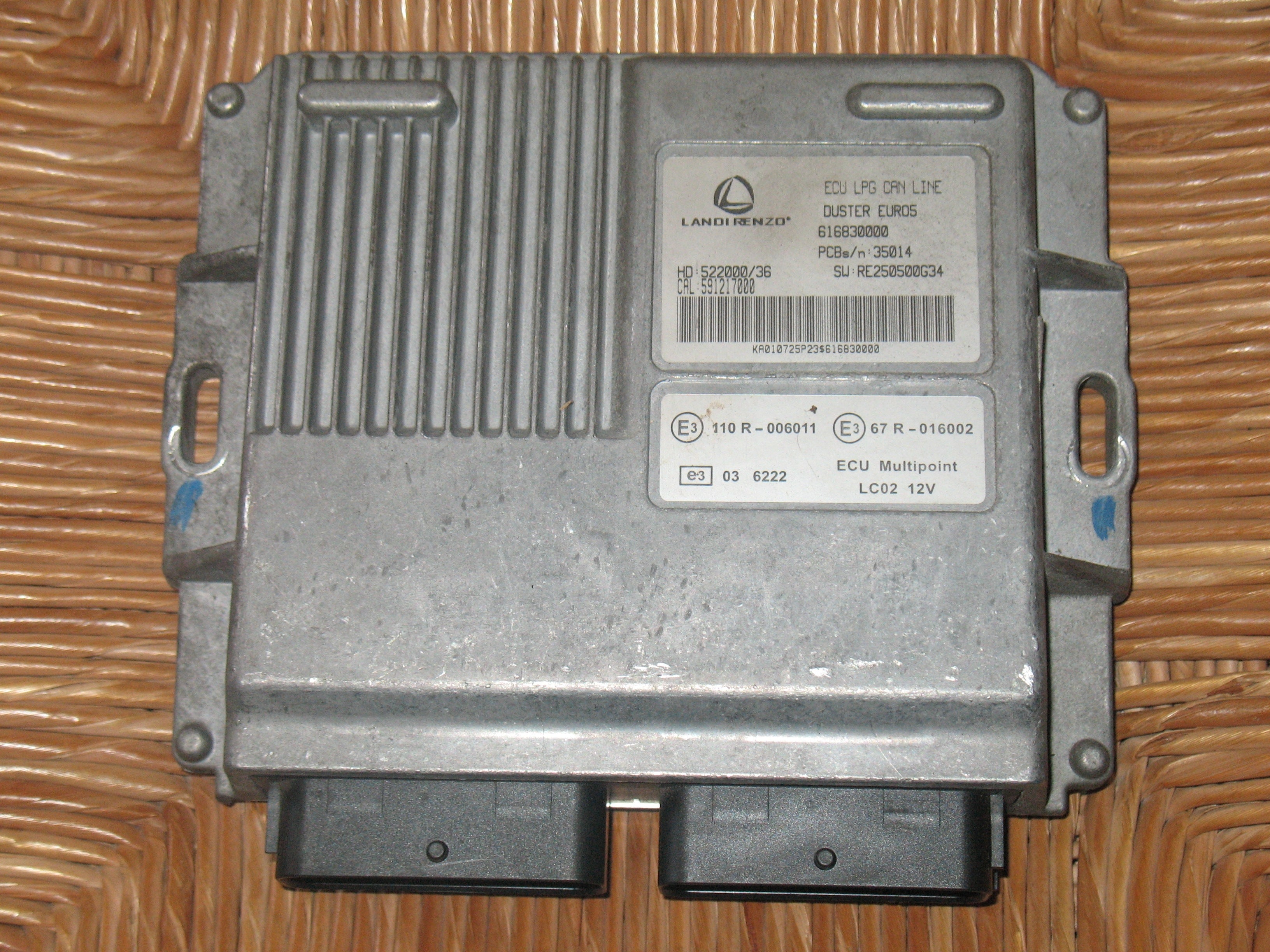 Ecu centralina landi renzo gpl lpg gas dacia duster 616830000 re250500g34 52200035 59121700