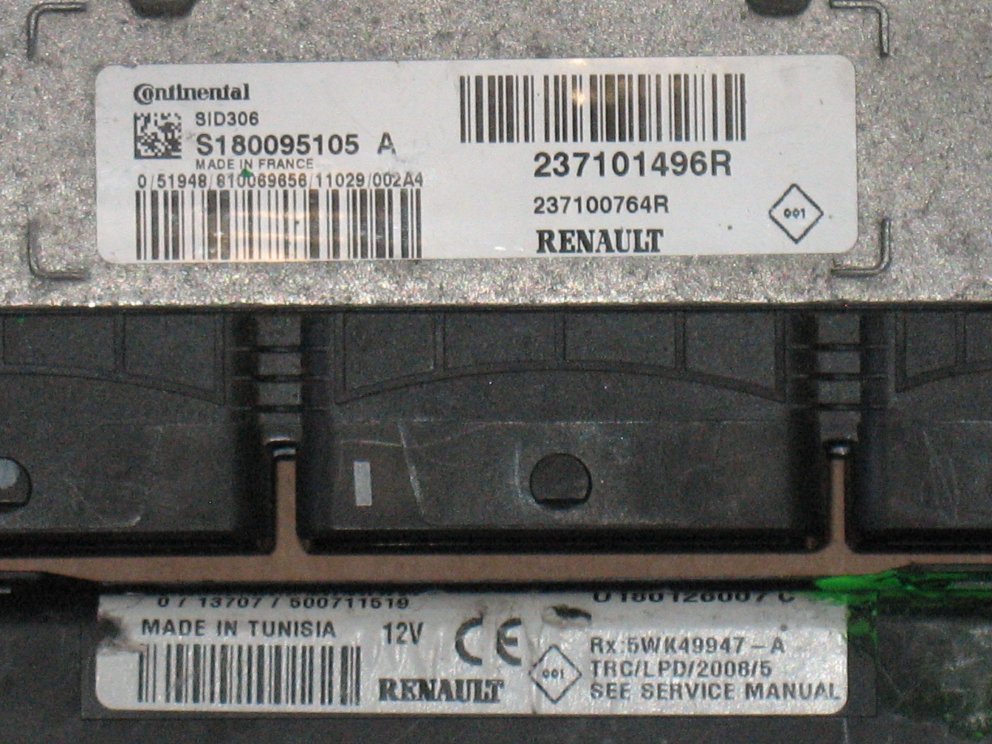 KIT Ecu centralina dacia duster sid306 s180095105a 237101496r con blocchetto chiave + body
