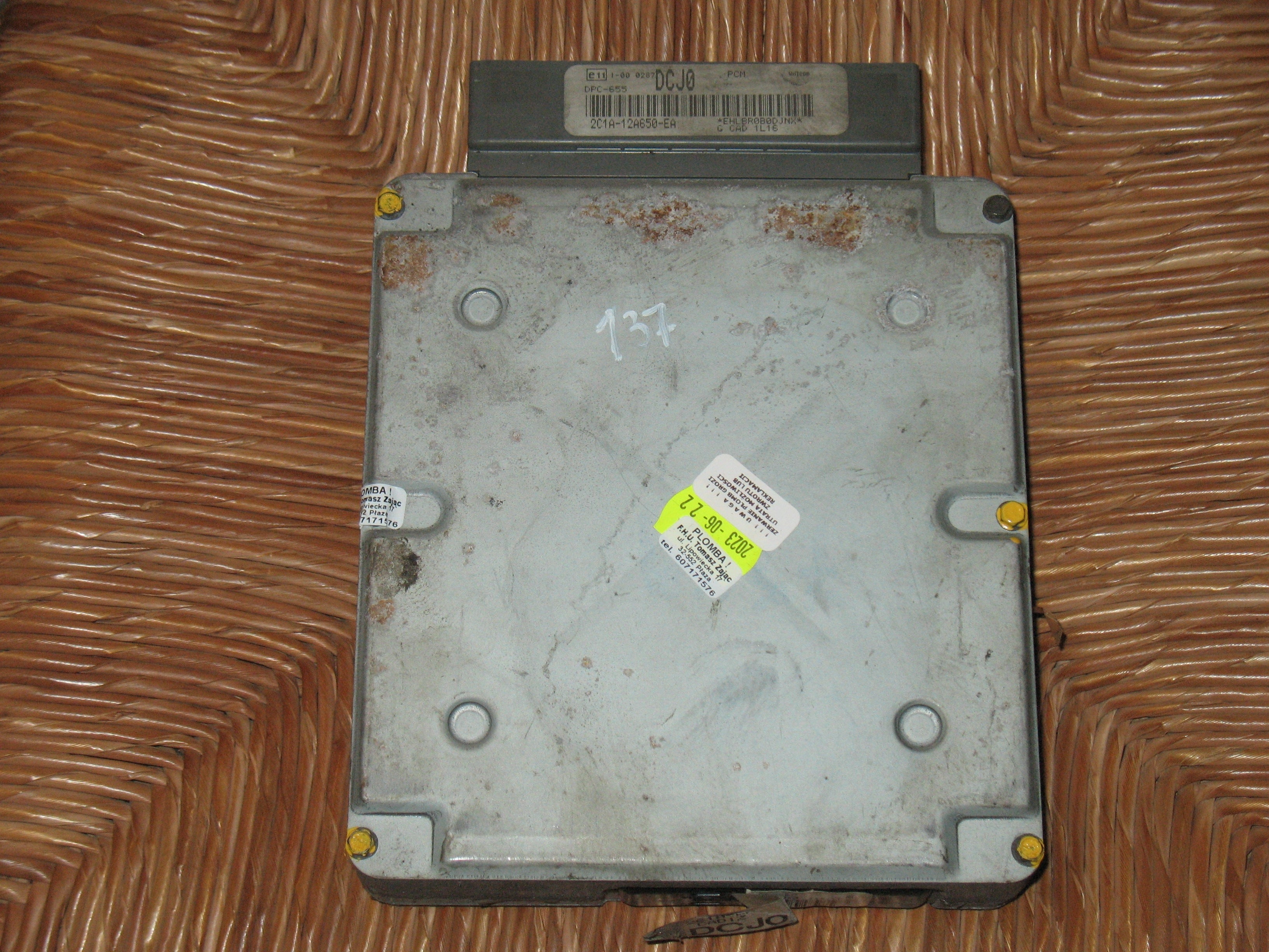 ECU CENTRALINA MOTORE FORD TRANSIT 2C1A-12A650-EA 2C1A12A650EA DCJ0 DPC-655